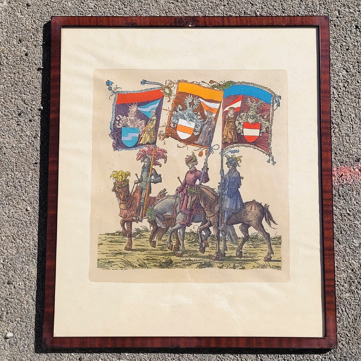 Triomphe de Maximilien, Suite de 4 gravures colorées, XIX/XXème siècle-photo-1