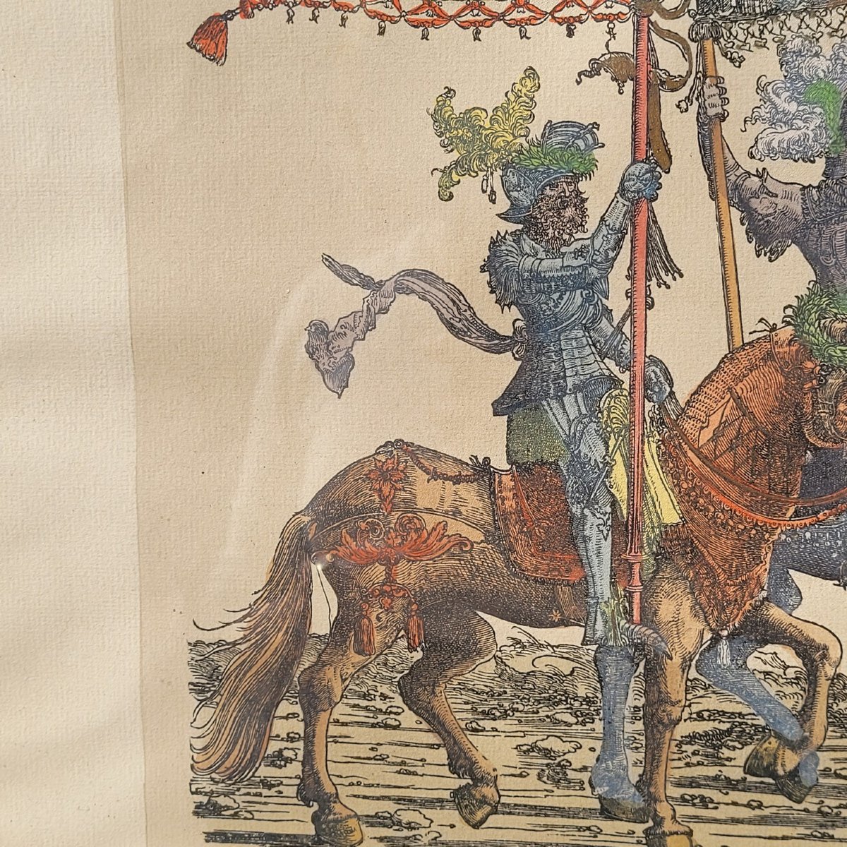 Triomphe de Maximilien, Suite de 4 gravures colorées, XIX/XXème siècle-photo-3