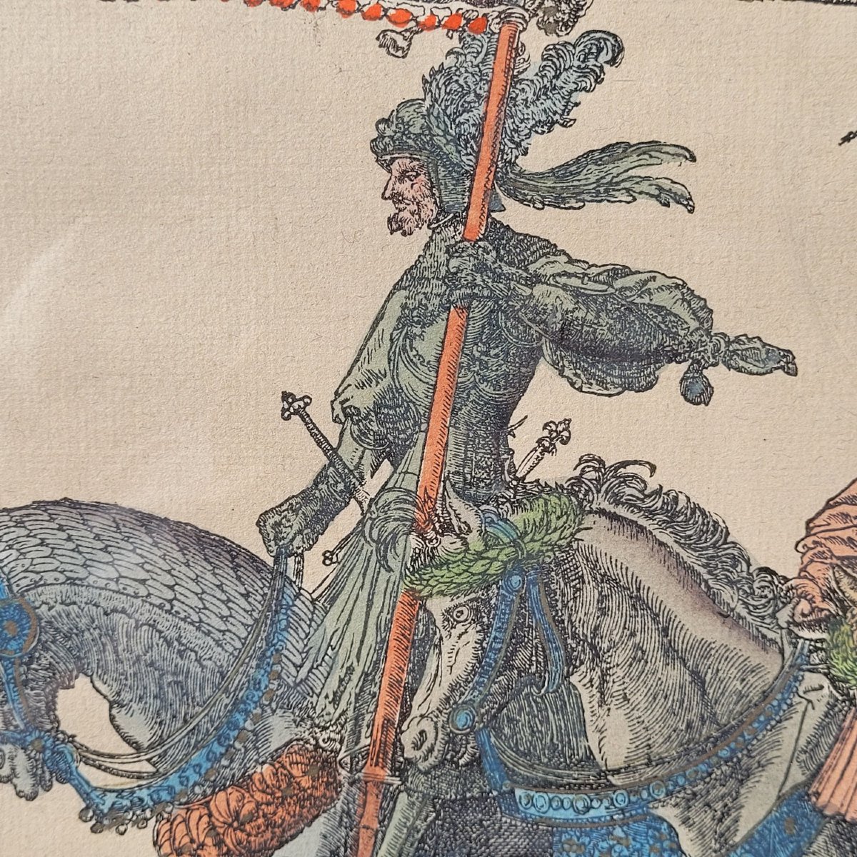 Triomphe de Maximilien, Suite de 4 gravures colorées, XIX/XXème siècle-photo-5