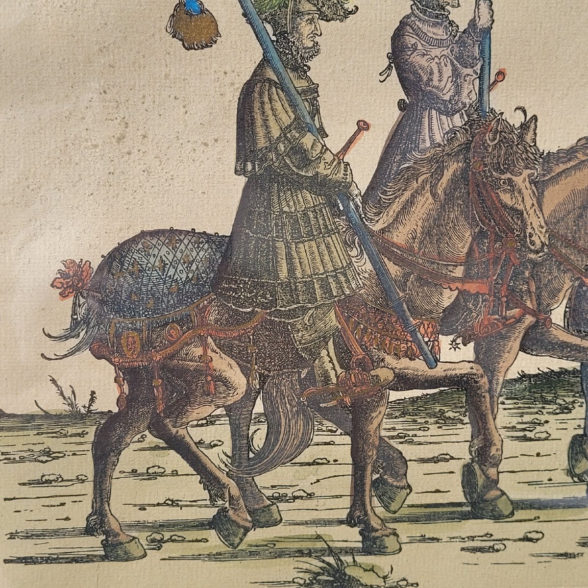 Triomphe de Maximilien, Suite de 4 gravures colorées, XIX/XXème siècle-photo-8