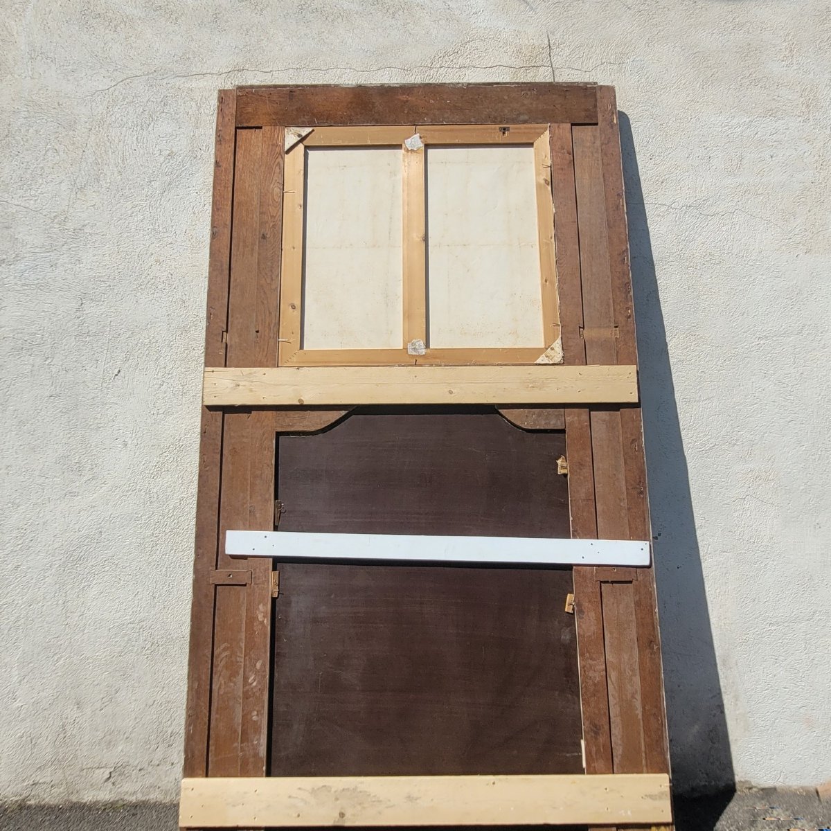 Grand trumeau en bois doré et laqué de style Louis XV, époque XIXème siècle-photo-8