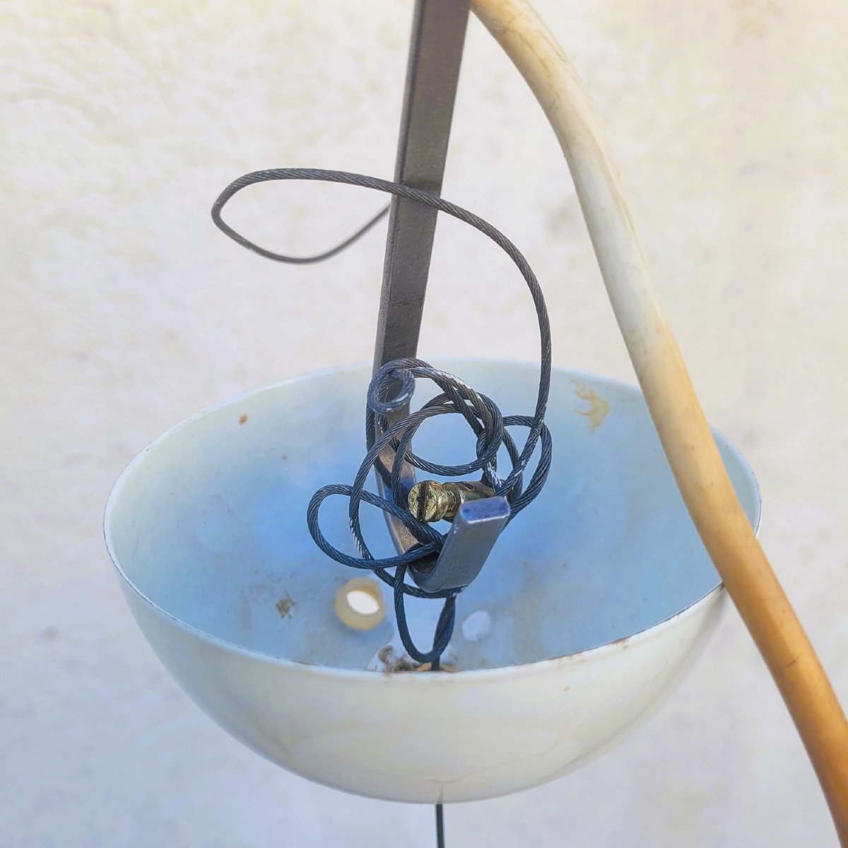 Spiral-shaped Murano Glass Pendant Light, 1970s Design-photo-1