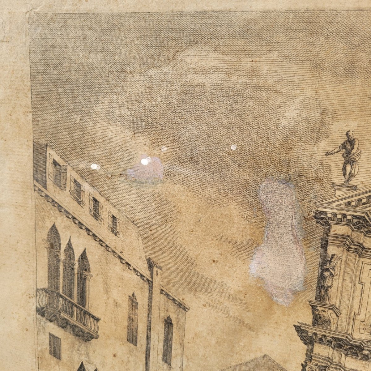 Vues de Venise, suite de 6 gravures encadrées, époque XVIII/XIXème siècle-photo-8