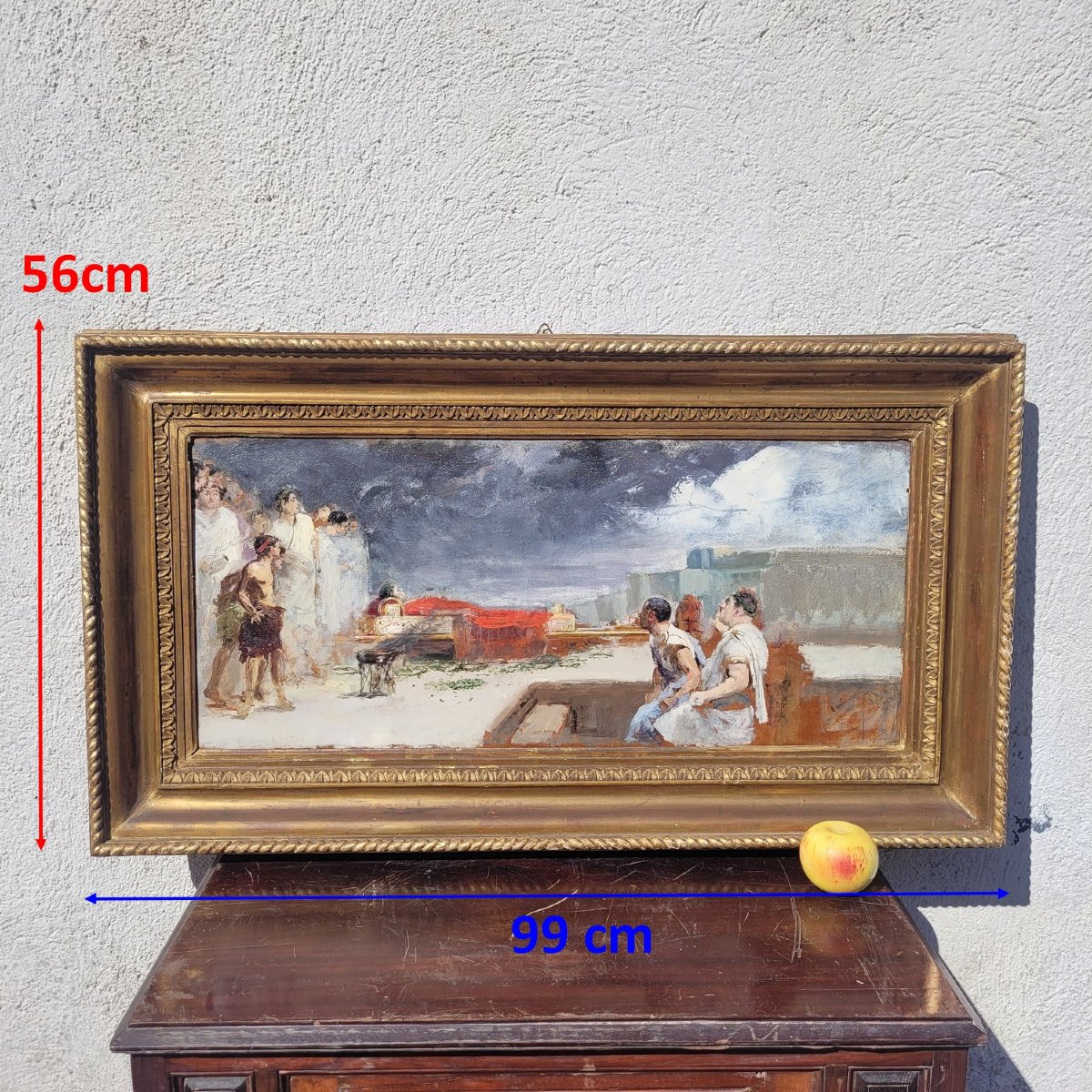 Ancient Scene, The Death Of Caesar, Framed, Late 19th–early 20th Century-photo-2