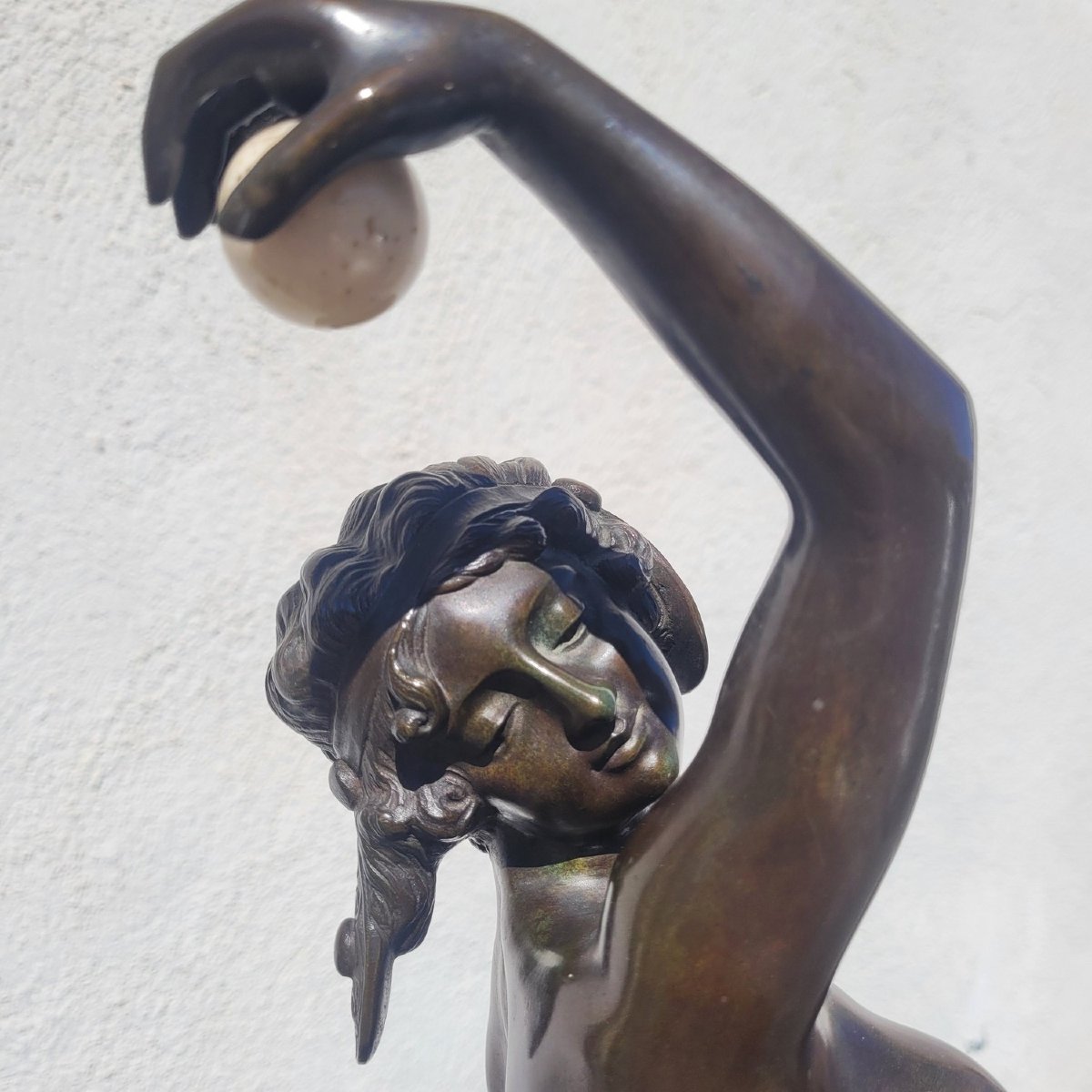 A Gory, Danseuse à la balle en bronze, Art Déco, XXème siècle-photo-1