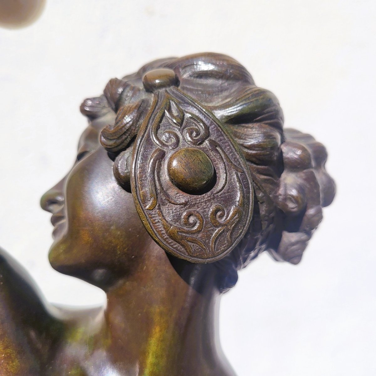 A Gory, Danseuse à la balle en bronze, Art Déco, XXème siècle-photo-4