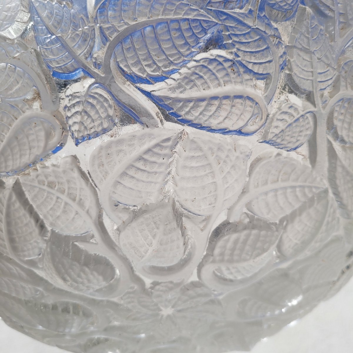 R Lalique, suspension/ plafonnier "Charmes" en verre, Art nouveau-photo-5