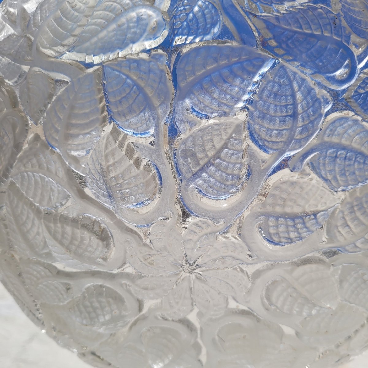 R Lalique, suspension/ plafonnier "Charmes" en verre, Art nouveau-photo-6