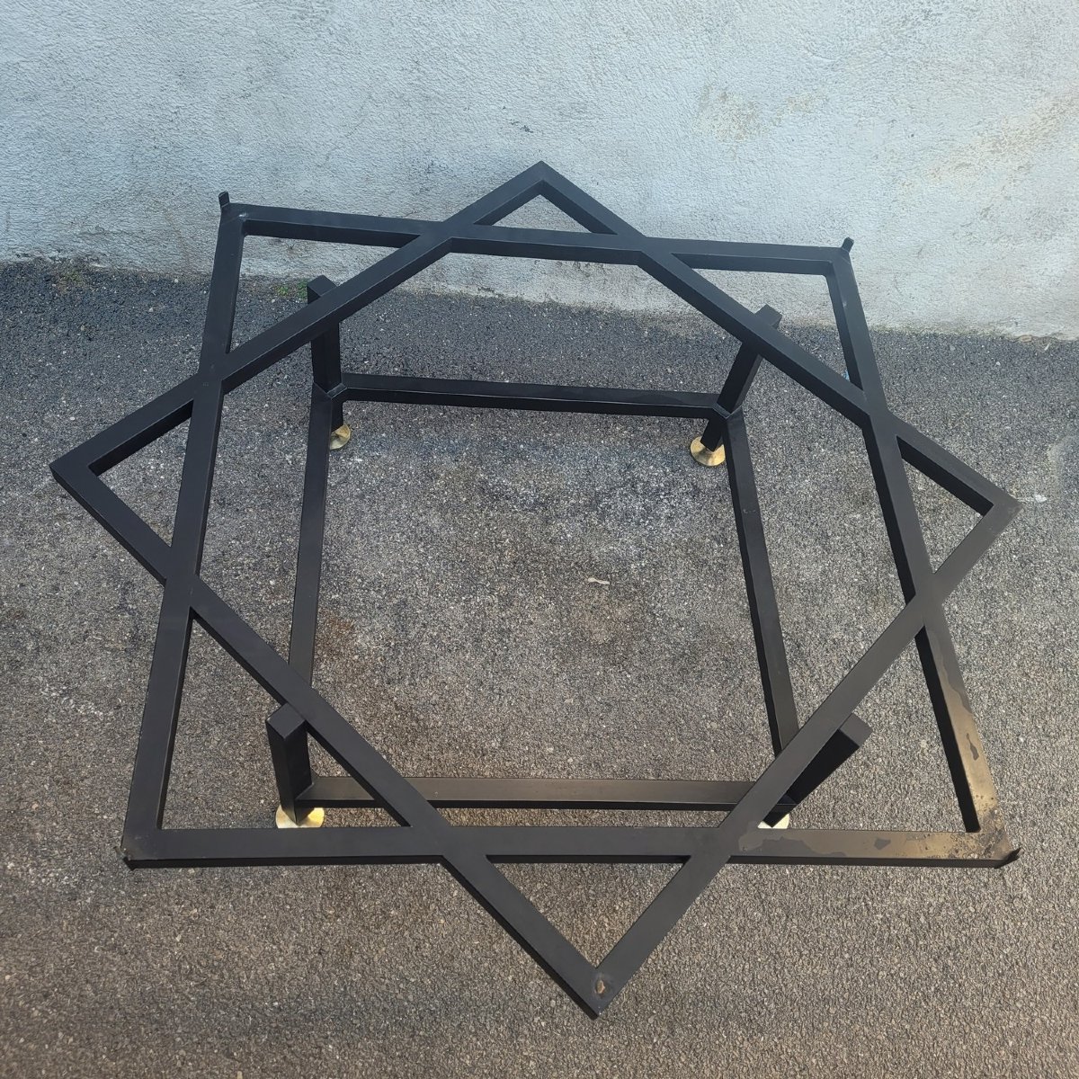 Iron And Onyx Coffee Table, Italy, 1970s-photo-2