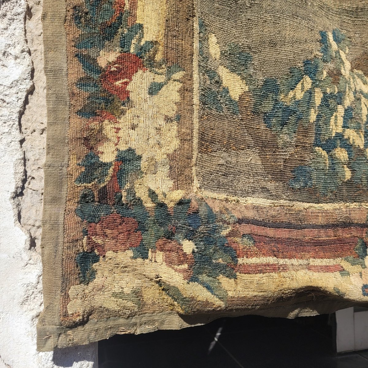"the Swing," 274x208cm, A Large Wool Tapestry, Likely From Aubusson, 18th Century-photo-7
