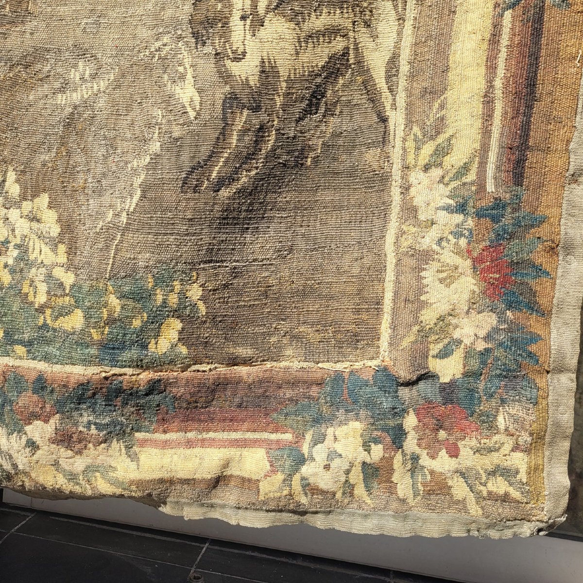 "the Swing," 274x208cm, A Large Wool Tapestry, Likely From Aubusson, 18th Century-photo-8