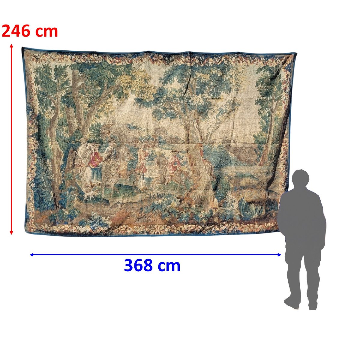 Courtly Procession, 246x368 Cm, Wool Tapestry, Late 17th–early 18th Century-photo-2