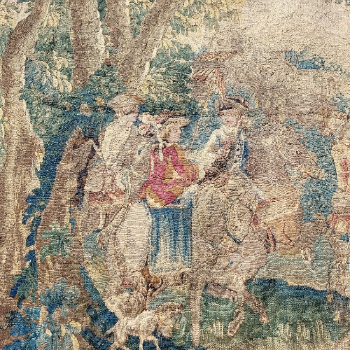 Courtly Procession, 246x368 Cm, Wool Tapestry, Late 17th–early 18th Century-photo-4