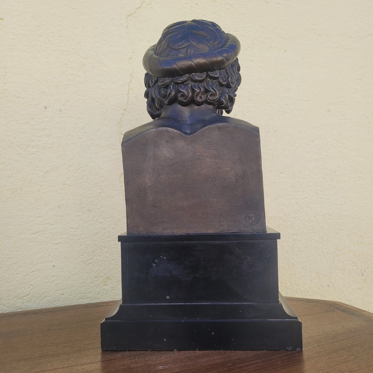 Esculape, Buste en bronze, H39cm, Collas fondeurs, Grand Tour, XIXème siècle-photo-4