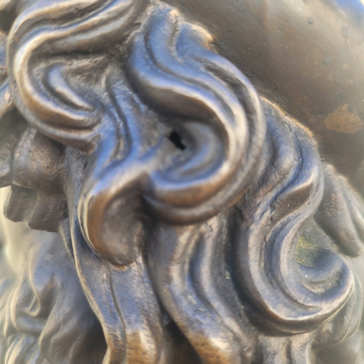 Esculape, Buste en bronze, H39cm, Collas fondeurs, Grand Tour, XIXème siècle-photo-3