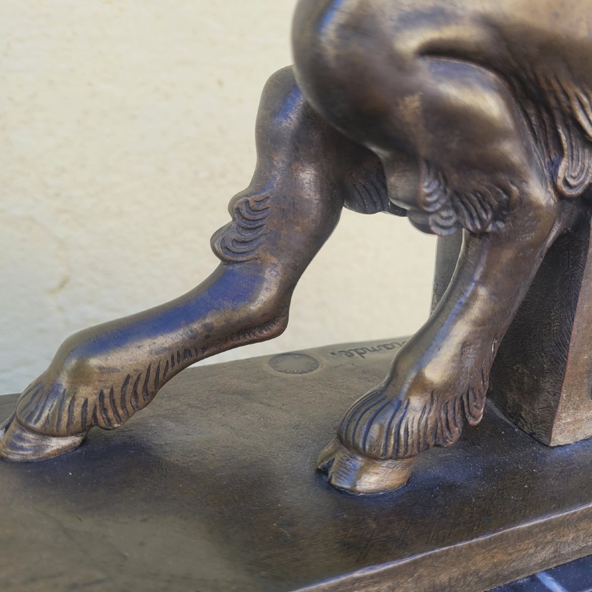 Jd Guirande, Dancer With A Thyrsus, H62.5 Cm, Art Deco Bronze, 20th Century-photo-4