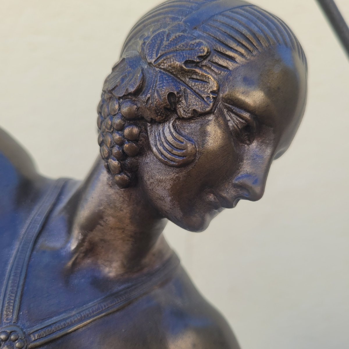 Jd Guirande, Dancer With A Thyrsus, H62.5 Cm, Art Deco Bronze, 20th Century-photo-4