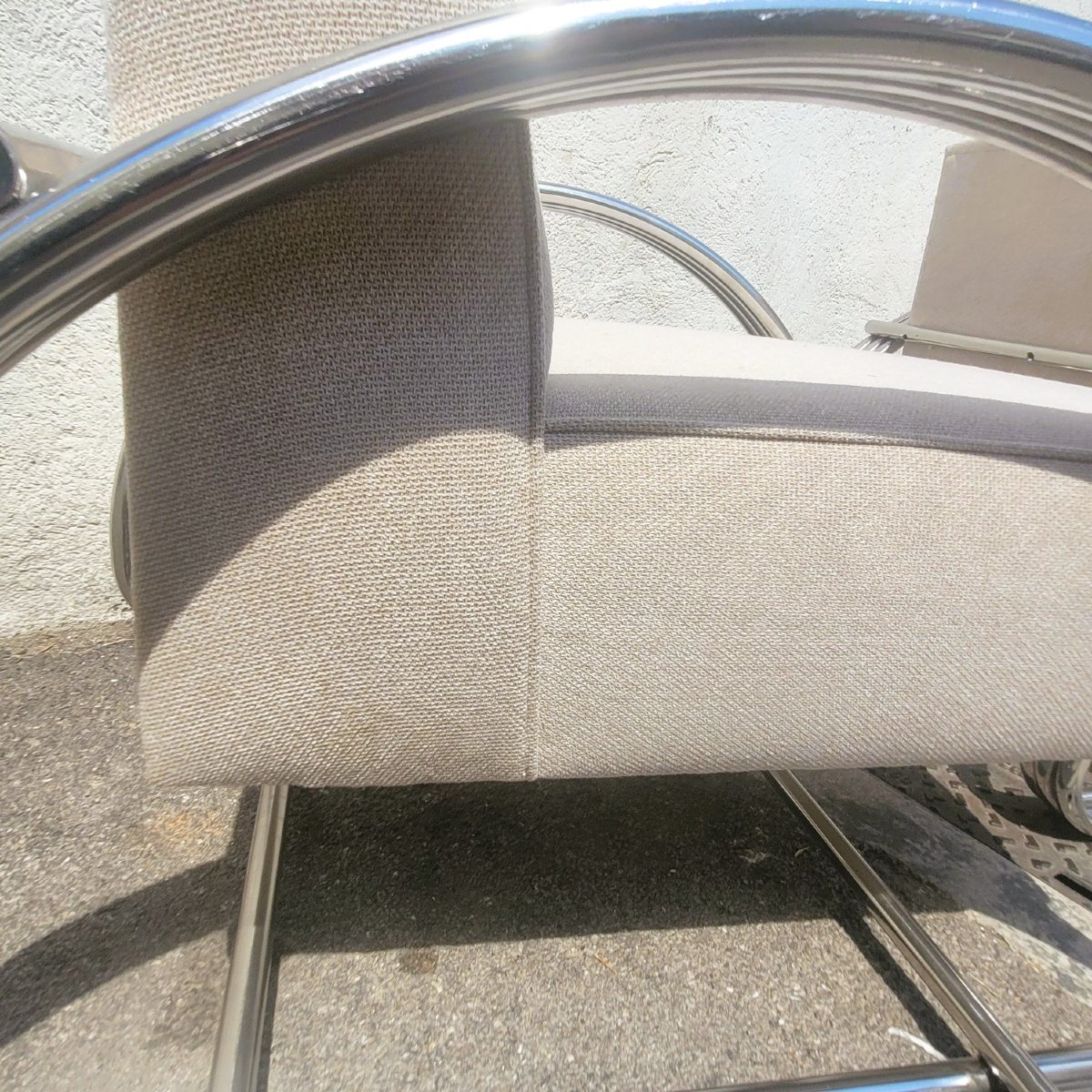 After To R. Lauren, Pair Of Large Chrome Armchairs, 20th Century-photo-7