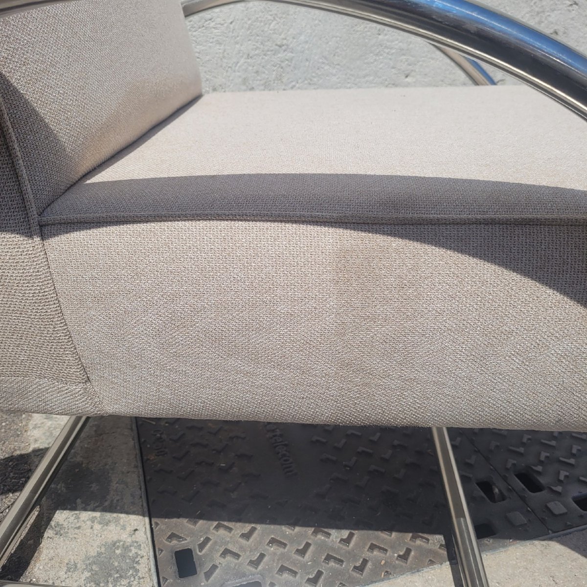 After To R. Lauren, Pair Of Large Chrome Armchairs, 20th Century-photo-8