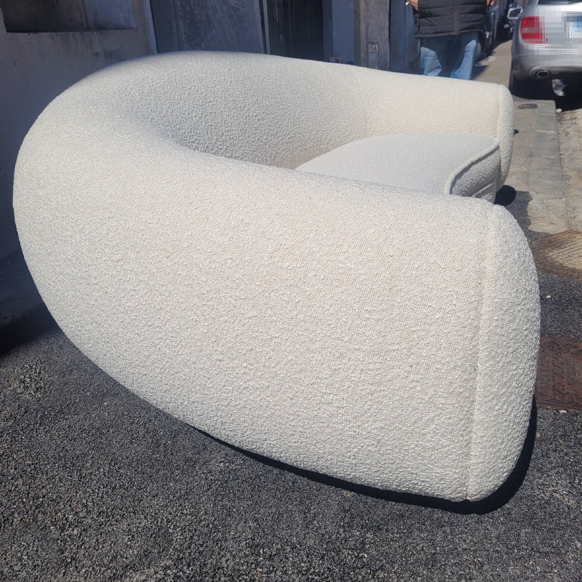 In The Style Of J. Royère, A Polar Bear-style Sofa-photo-1