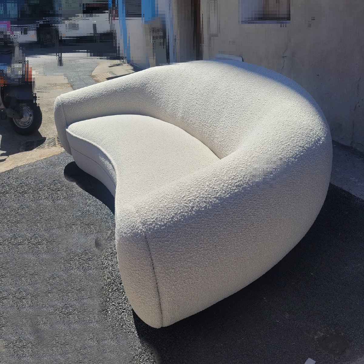 In The Style Of J. Royère, A Polar Bear-style Sofa-photo-3