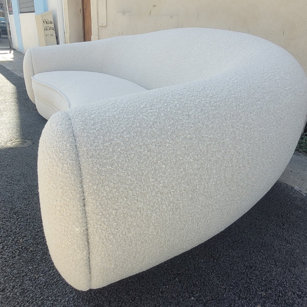In The Style Of J. Royère, A Polar Bear-style Sofa-photo-7