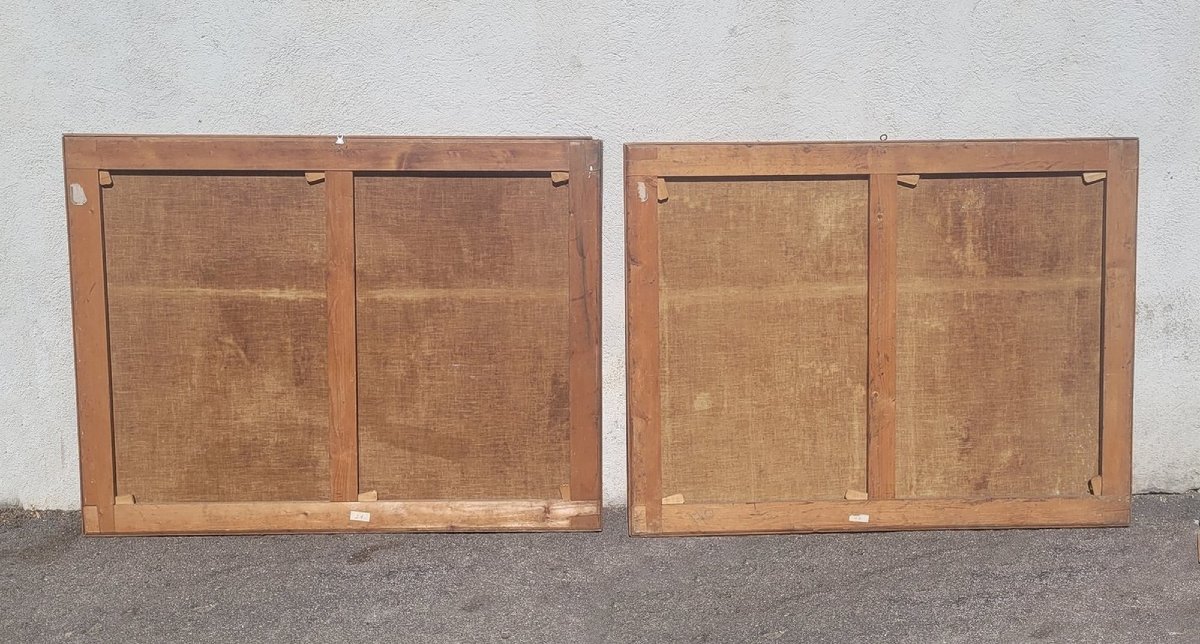 Pair Of Architectural Views, 150x115cm Italy, 17th Century-photo-3
