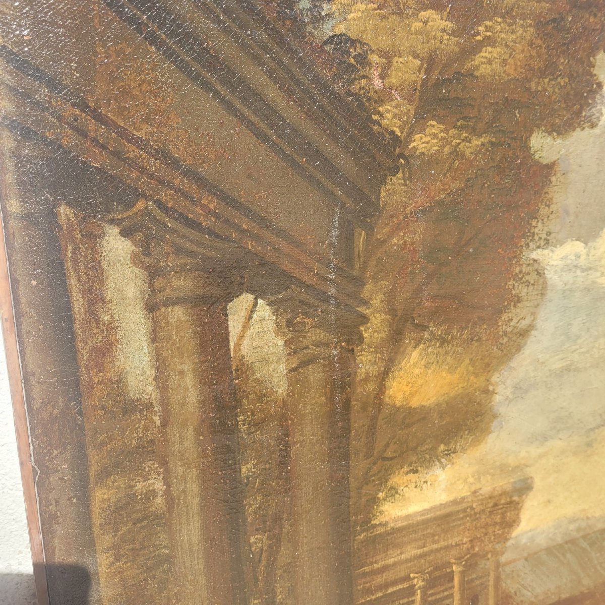 Pair Of Architectural Views, 150x115cm Italy, 17th Century-photo-8