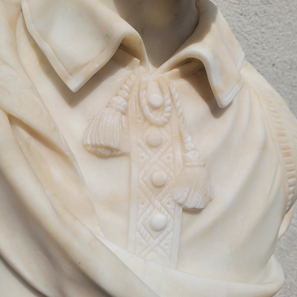 Shakespeare, Buste H70m,  marbre blanc, XIXème siècle-photo-3