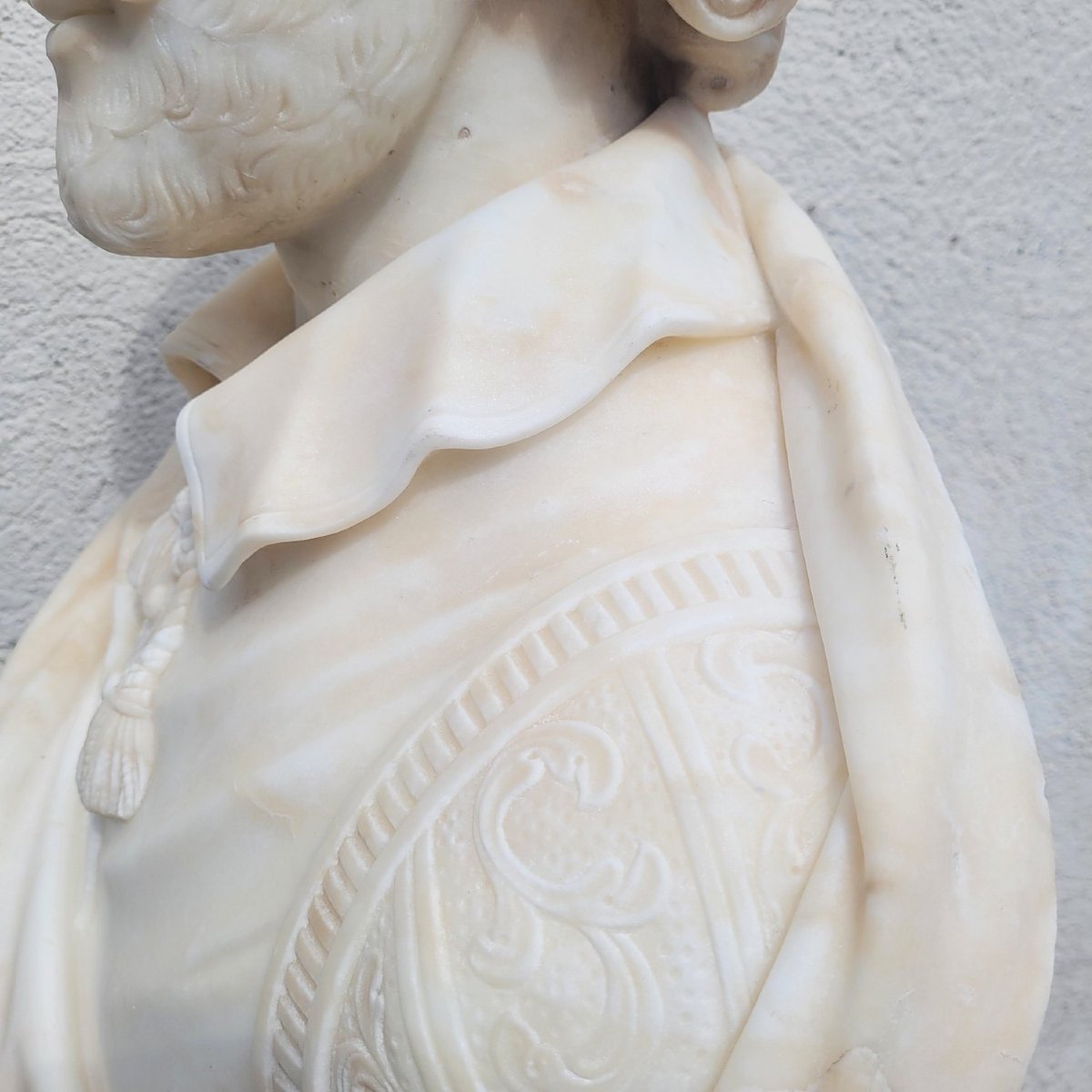 Shakespeare, Buste H70m,  marbre blanc, XIXème siècle-photo-1