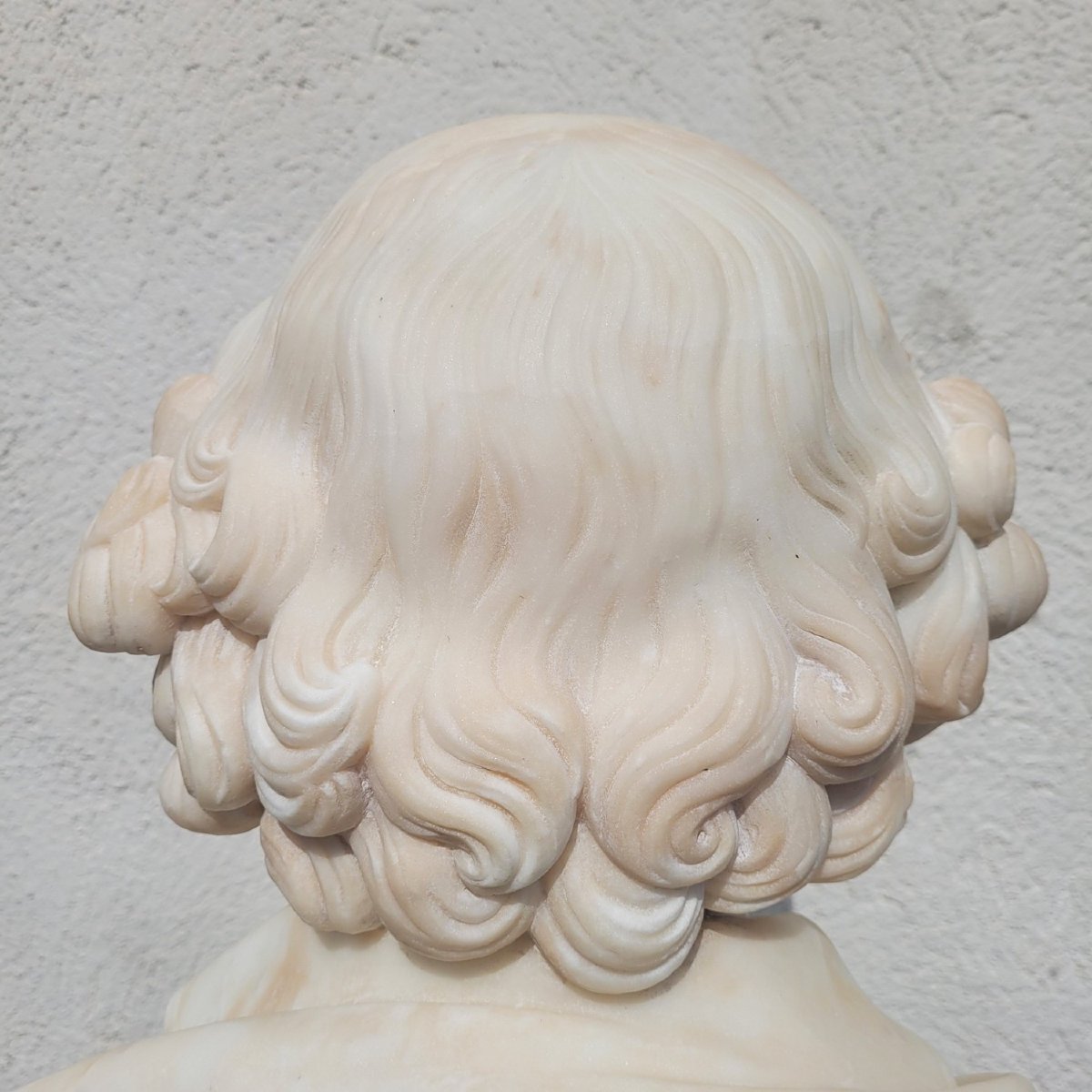 Shakespeare, Buste H70m,  marbre blanc, XIXème siècle-photo-3