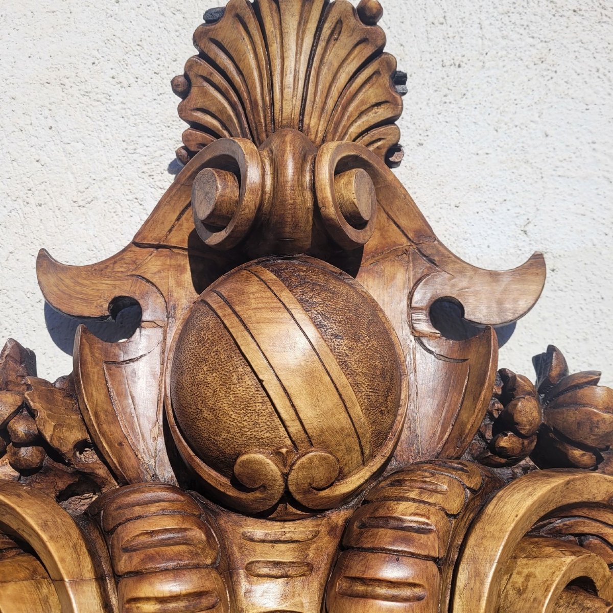 Very Large Mirror, 234 Cm High, Carved Wood, 19th-century Italy-photo-3