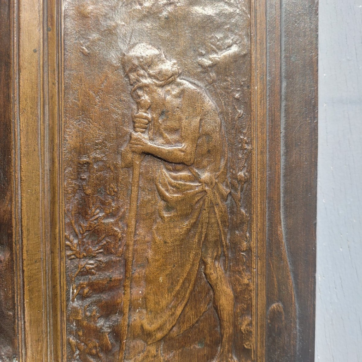 D'apres G Dupré, L'Enigme, sujet mythologique en bronze haut relief, XXème siècle-photo-6