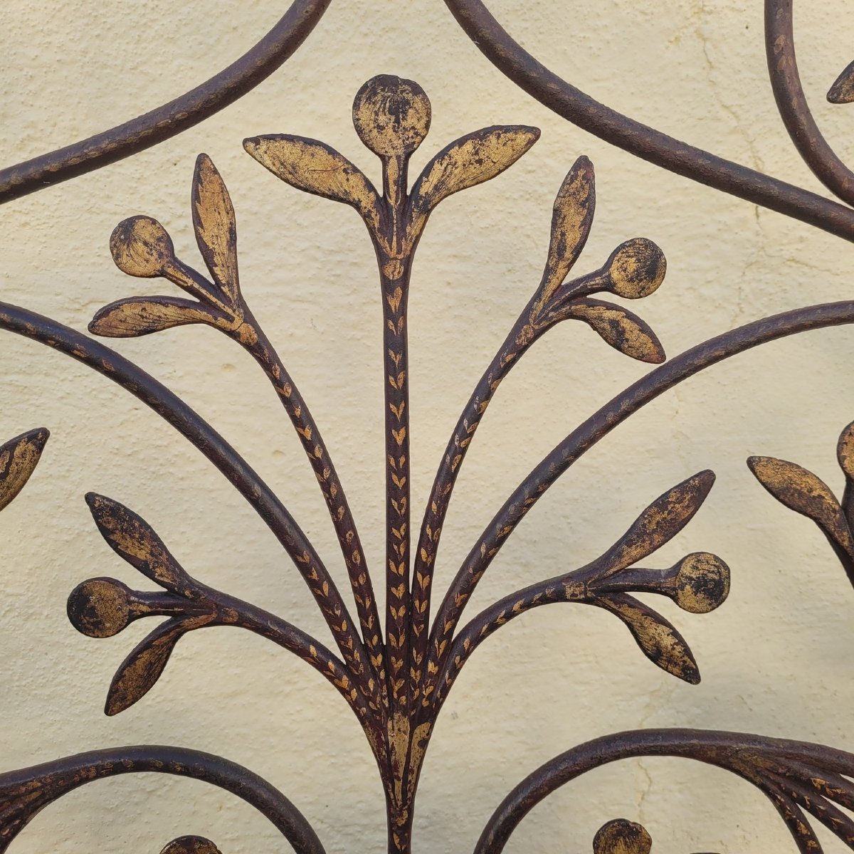 Painted Iron Genoese Bed, W150 Cm, Early 19th Century-photo-4