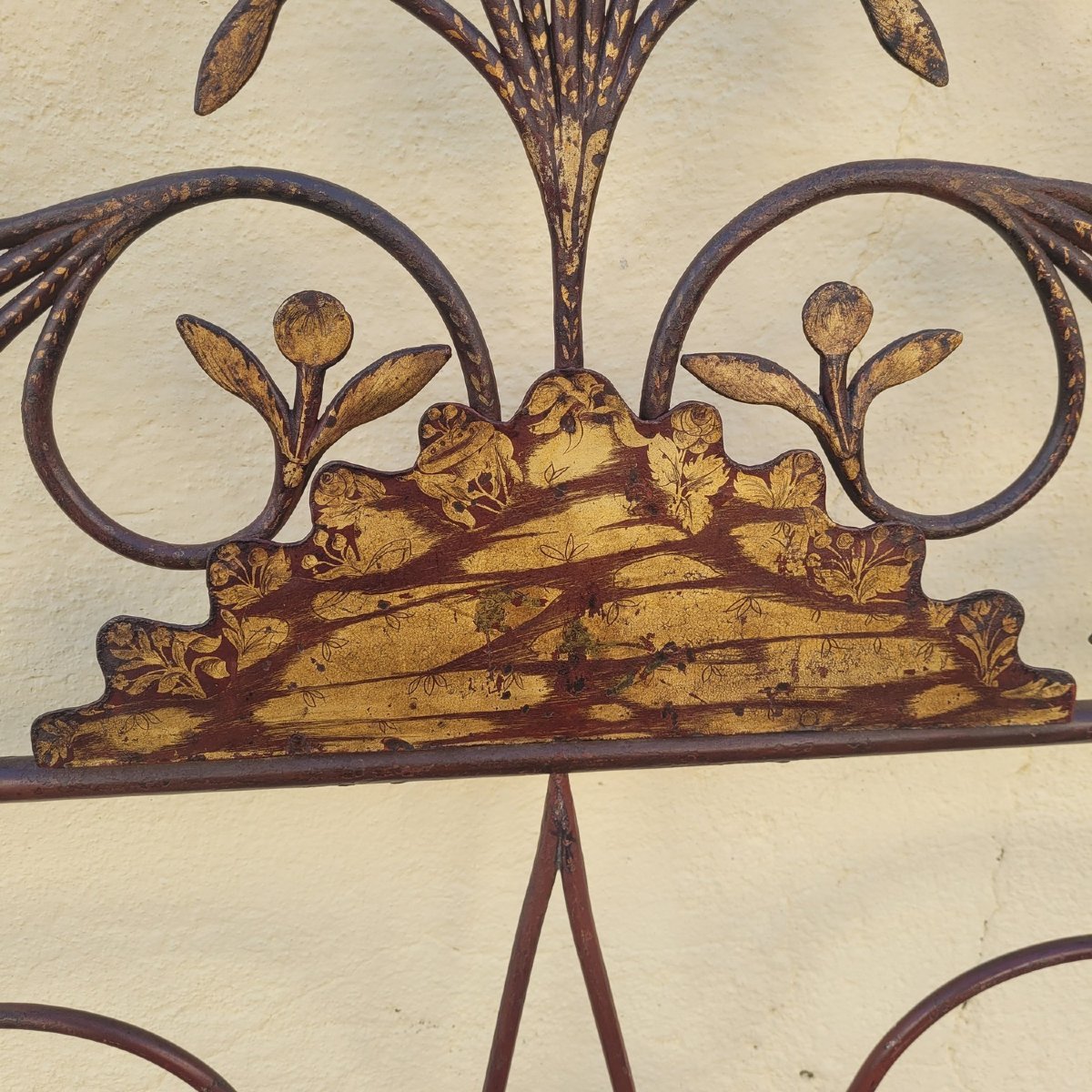 Painted Iron Genoese Bed, W150 Cm, Early 19th Century-photo-1