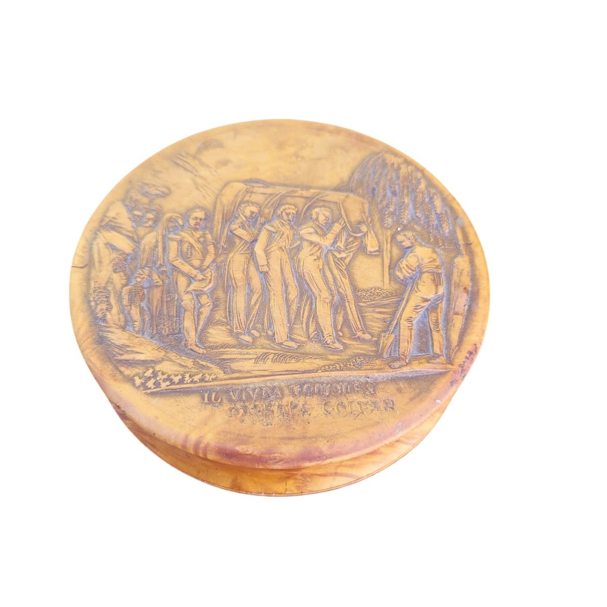 Rare Seditious Box Inscribed "he Will Live Forever"—napoleon I, 19th Century