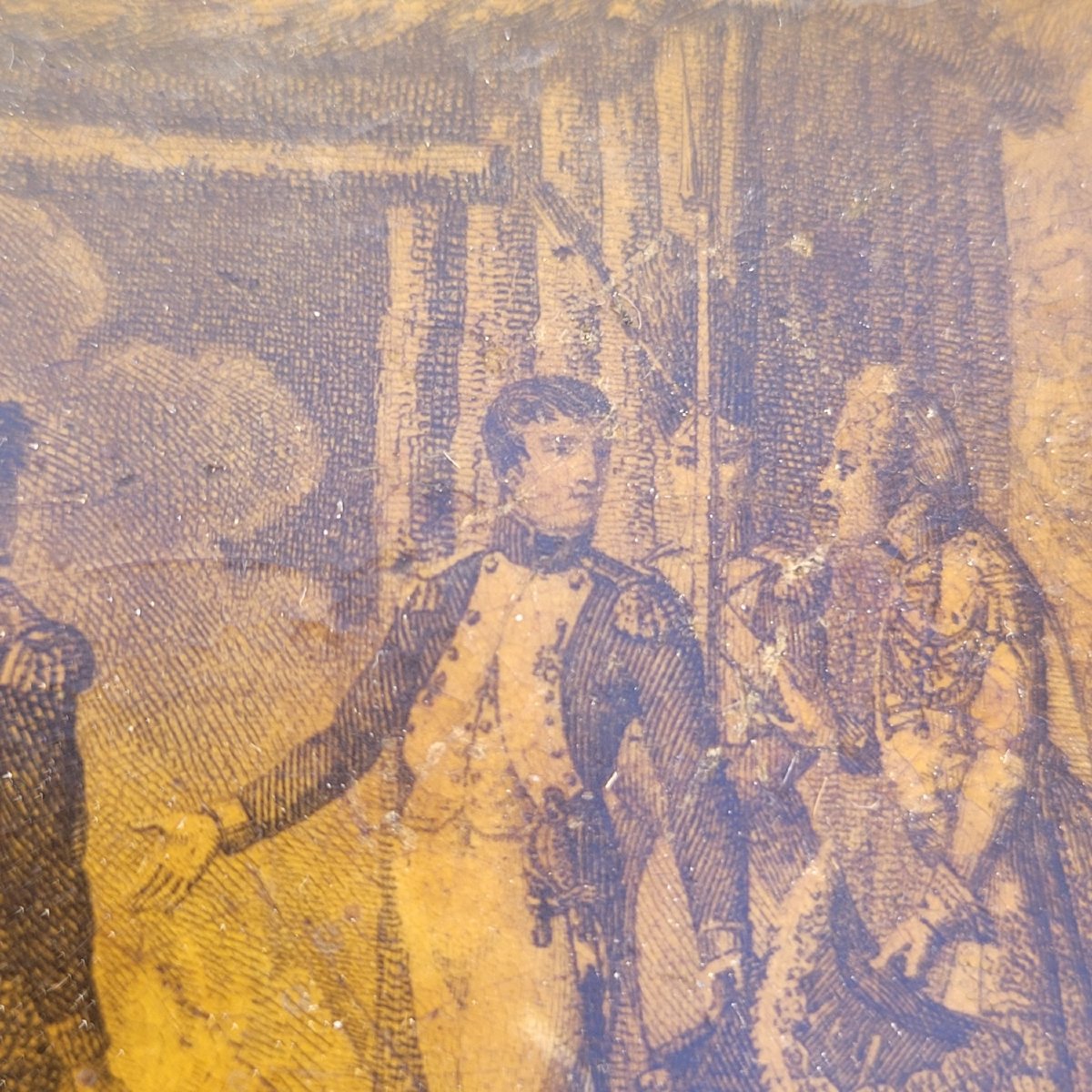 Boite en papier mâché, Napoléon 1er au camp militaire, XIXème siècle-photo-4