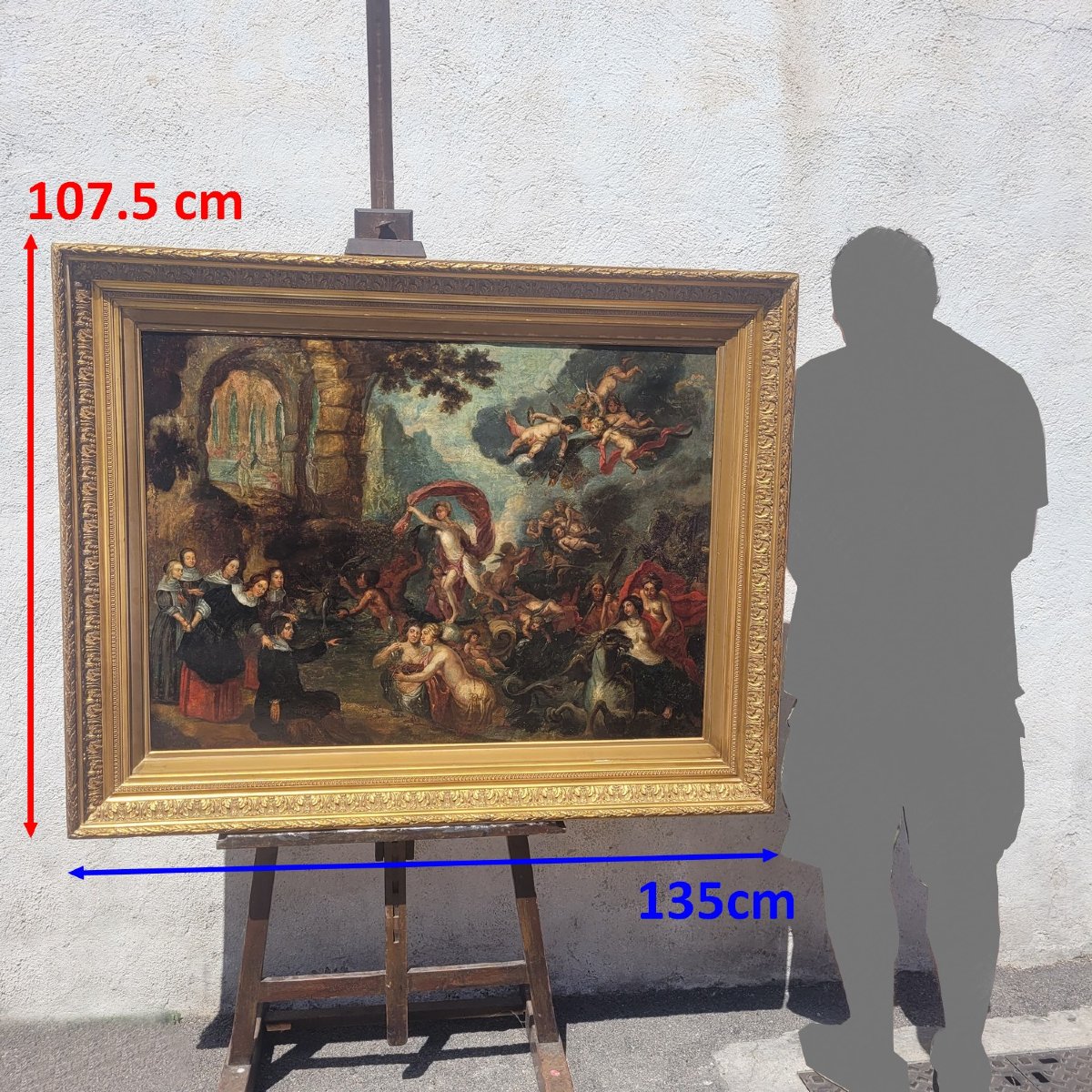 Mythological Scene, 135 X 107 Cm, Framed, Late 18th–early 19th Century-photo-2