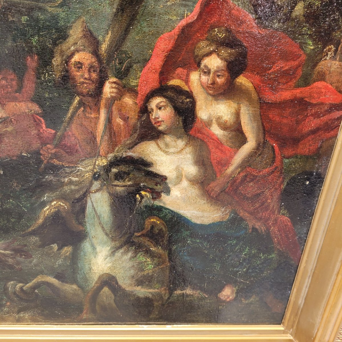 Mythological Scene, 135 X 107 Cm, Framed, Late 18th–early 19th Century-photo-4