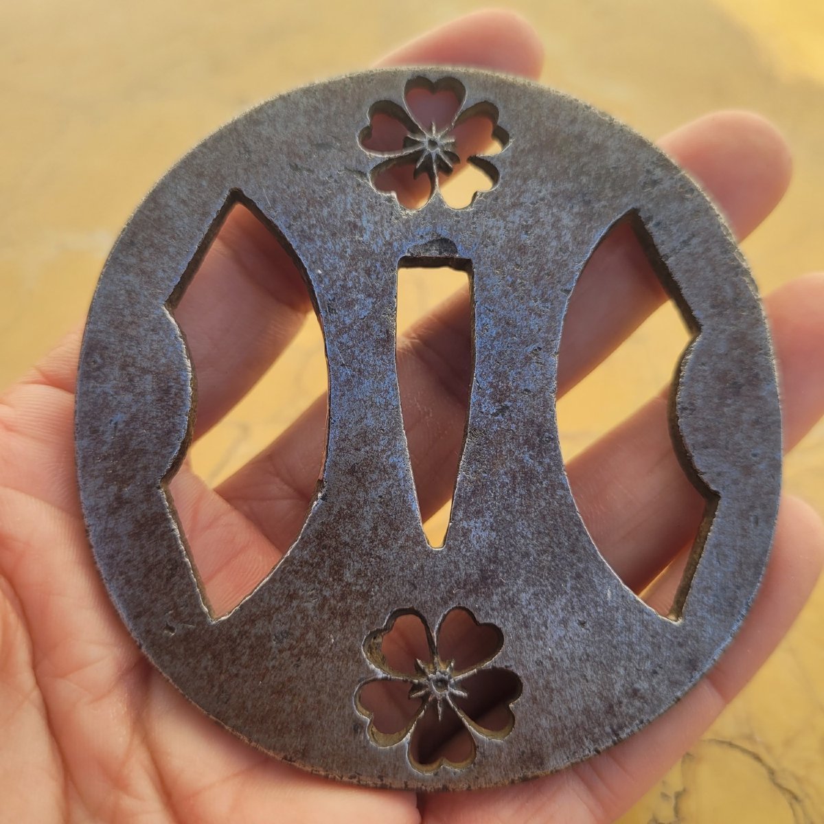 Tsuba Maru-gata en fer, époque Edo (1603-1868)-photo-6