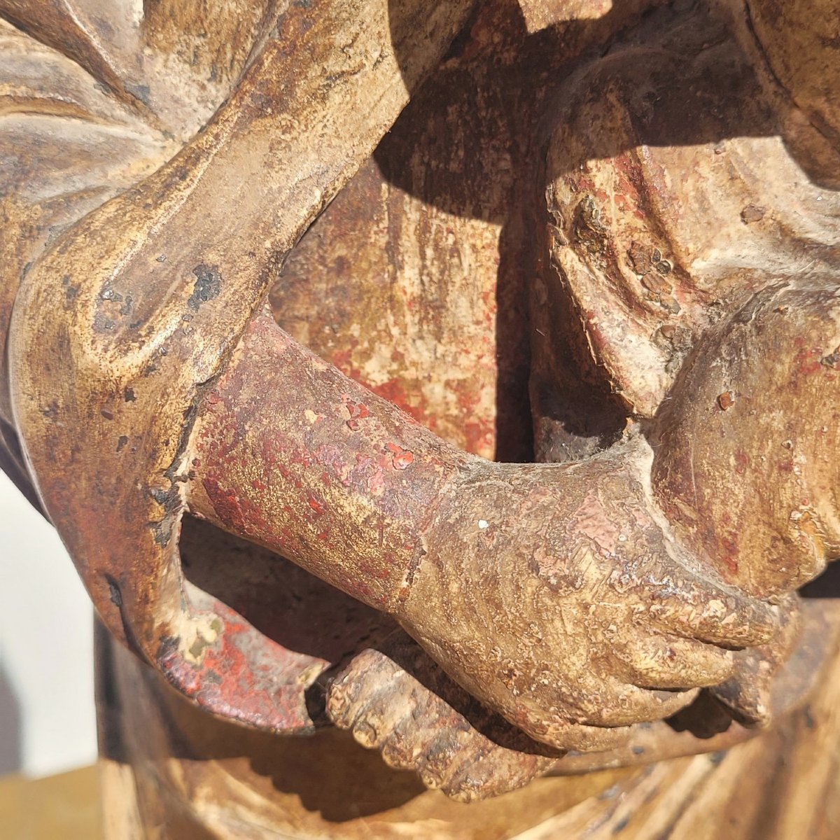 Virgin And Child In Soft Limestone – Eastern France, 15th Century-photo-1