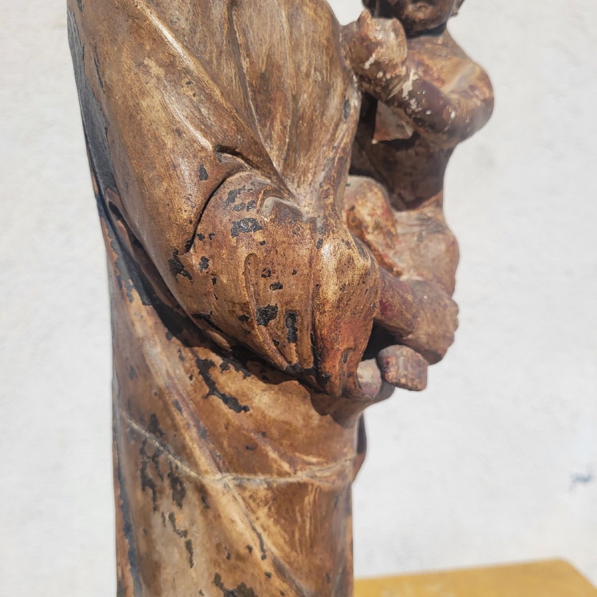 Virgin And Child In Soft Limestone – Eastern France, 15th Century-photo-7