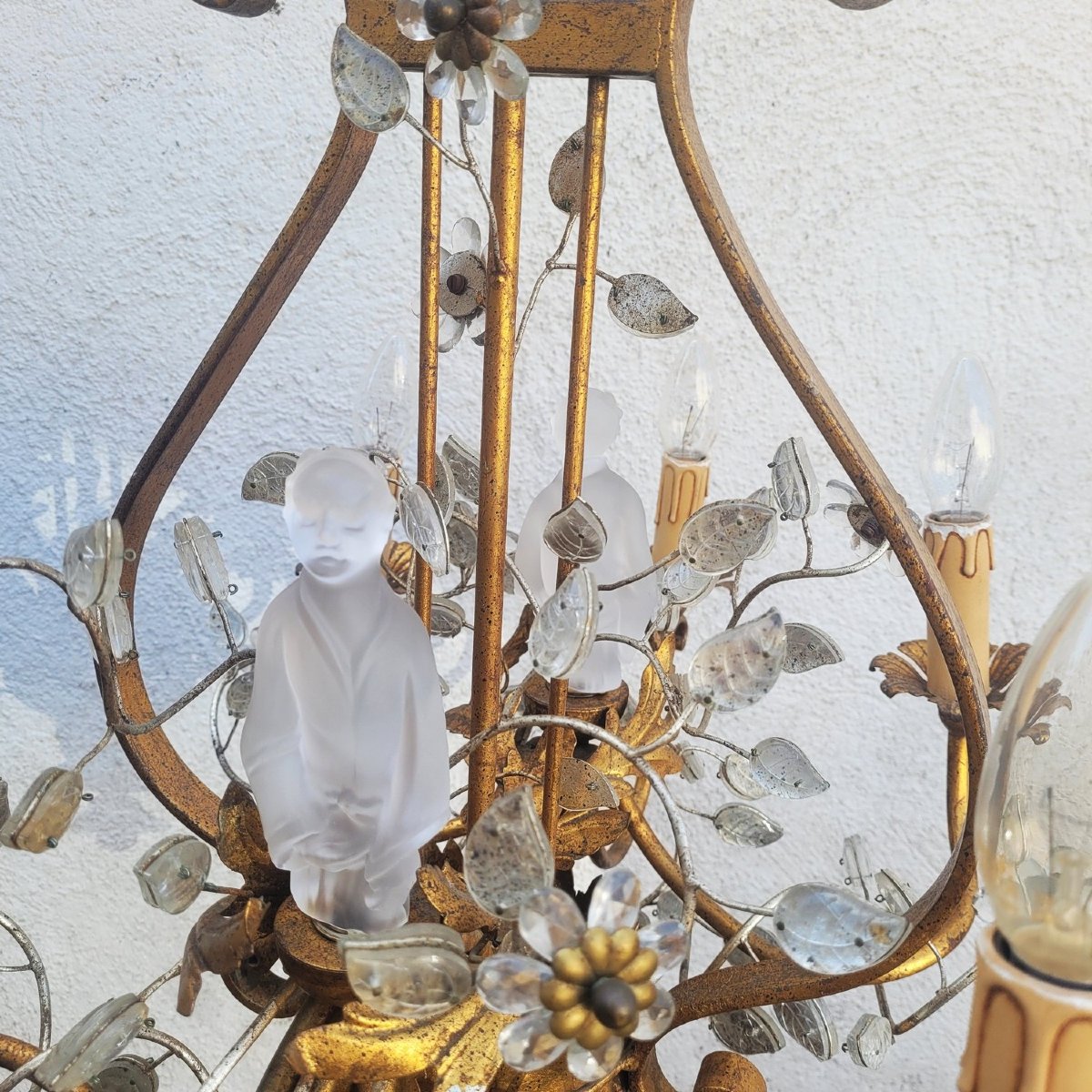 Maison Banci, Lustre aux "chinois", Italie XXème siècle-photo-2