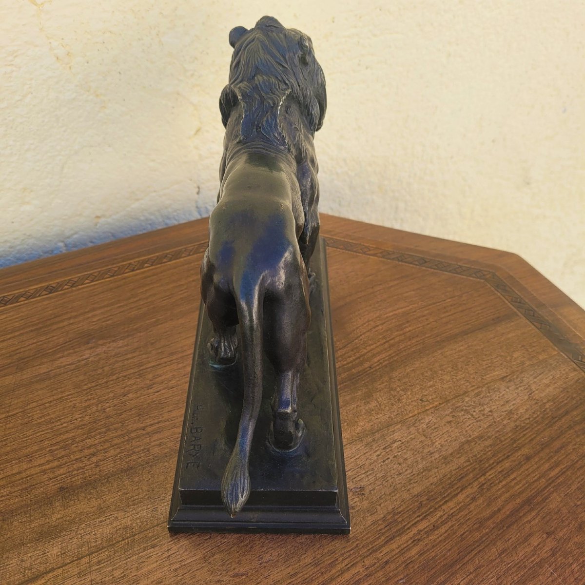 Alf Barye, lion marchant, bronze signé, XIXème siècle-photo-4