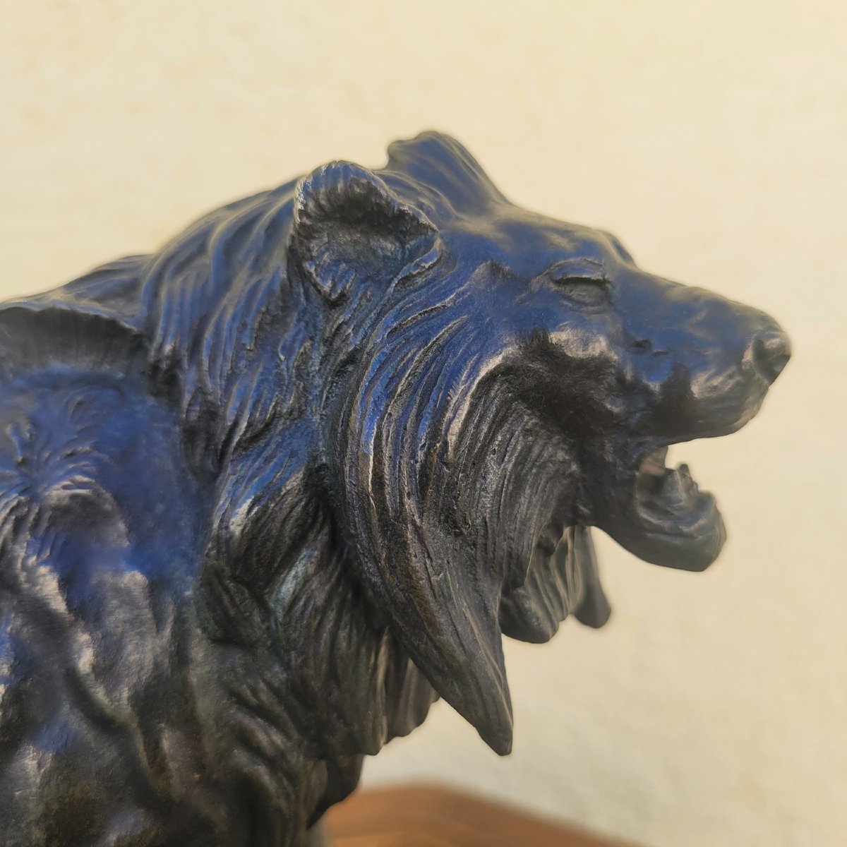 Alf Barye, lion marchant, bronze signé, XIXème siècle-photo-3