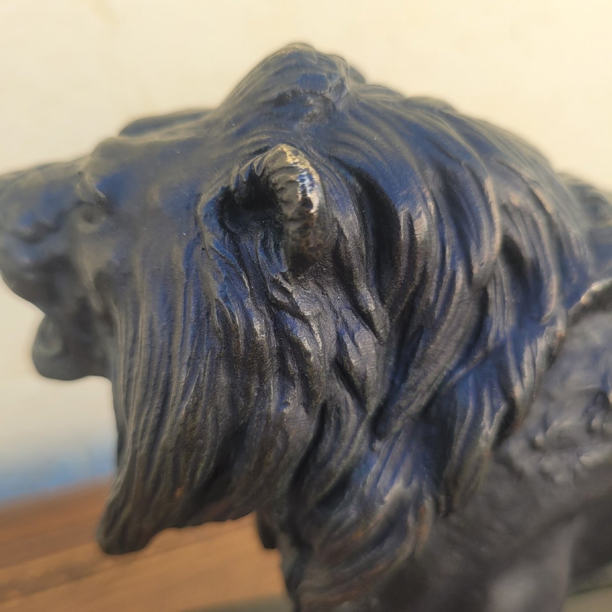Alf Barye, lion marchant, bronze signé, XIXème siècle-photo-6