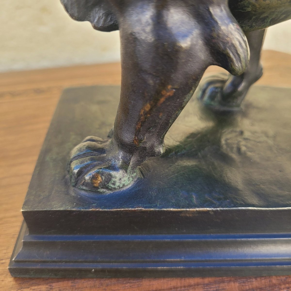 Alf Barye, lion marchant, bronze signé, XIXème siècle-photo-7