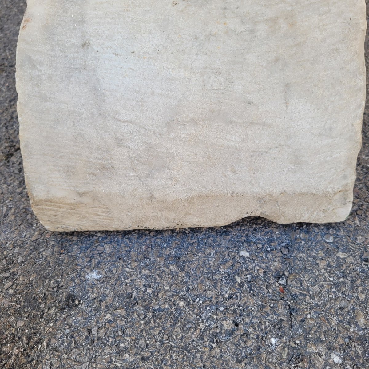Carved White Marble Column, H134cm, Roman Period-photo-2