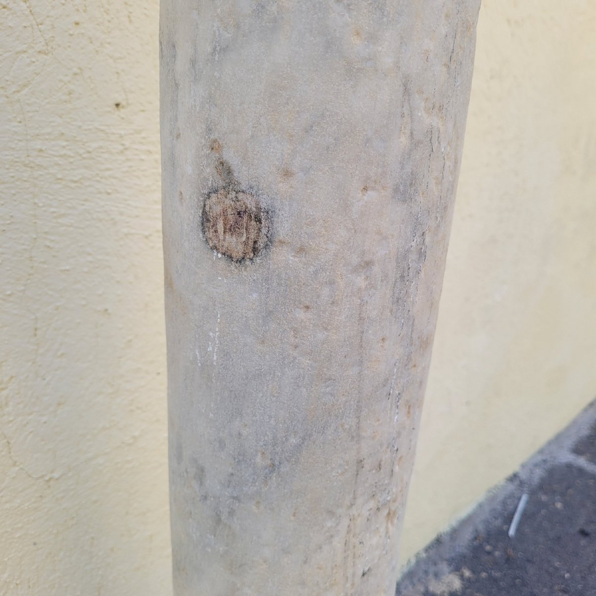 Carved White Marble Column, H134cm, Roman Period-photo-5