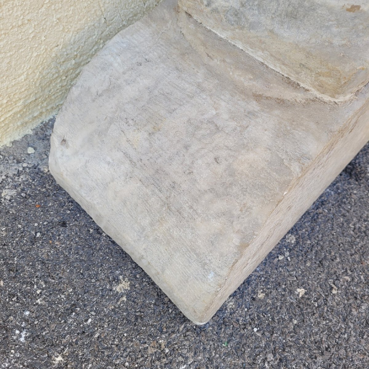 Carved White Marble Column, H134cm, Roman Period-photo-7